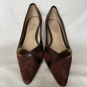Talbots Suede and Leather Pointed Toe with Buckle